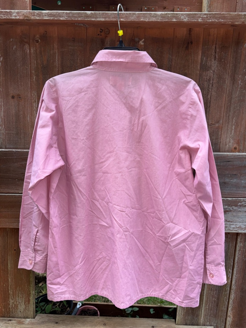 Women's Classic Button-Front Long-Sleeve Shirt in Light Pink - Picture 8 of 8